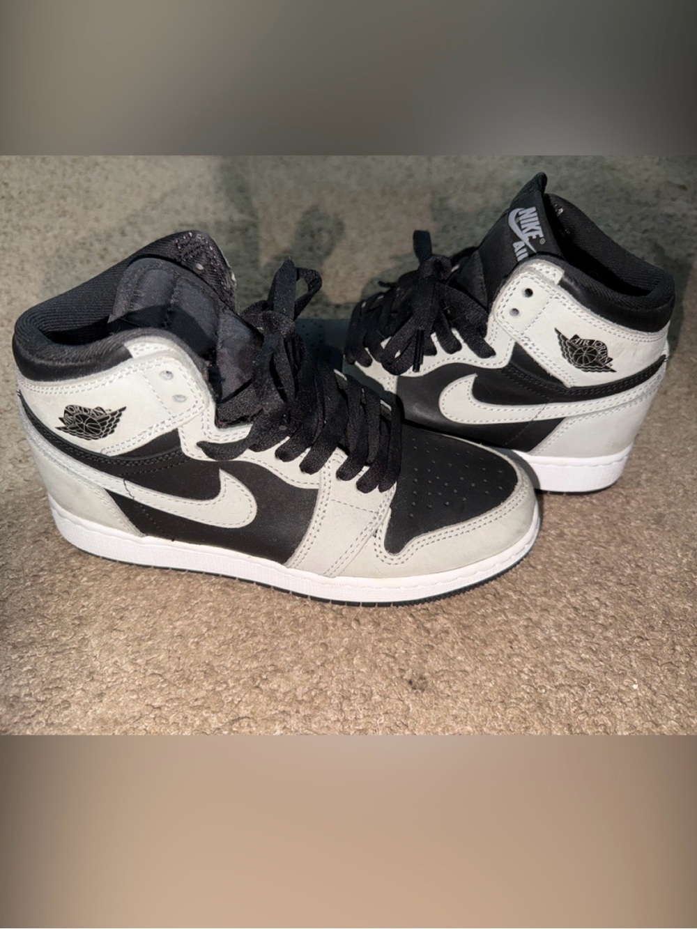 Jordan 1s High-Top Sneakers — Black & Gray Size 4Y